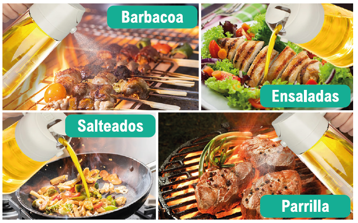 🧴 ¡Dispensador de aceite en spray - cocina saludable sin exceso de grasa!