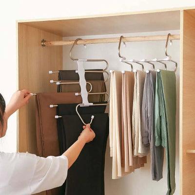 👖 ¡Ahorra espacio al instante - organiza hasta 5 pantalones en 1!