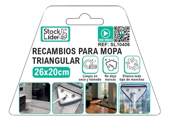 🧹 ¡Recambio de mopa triangular y ahorra tiempo!
