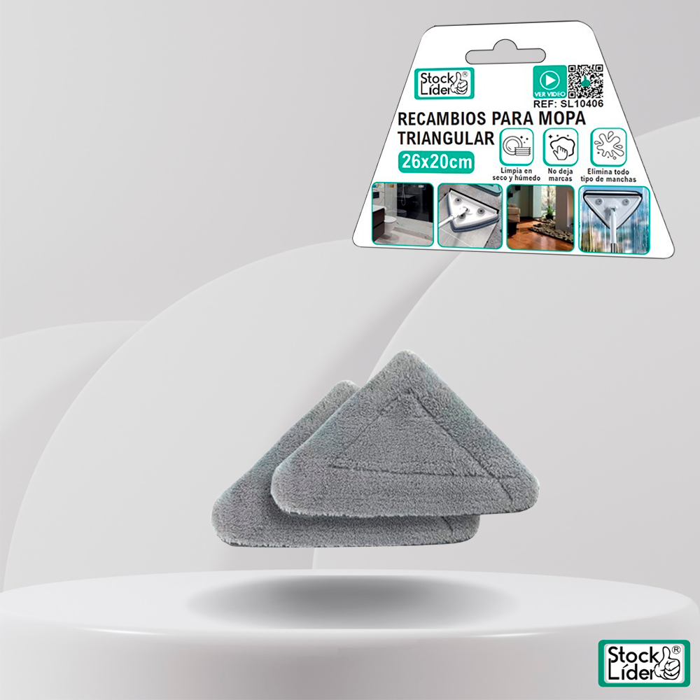 🧹 ¡Recambio de mopa triangular y ahorra tiempo!