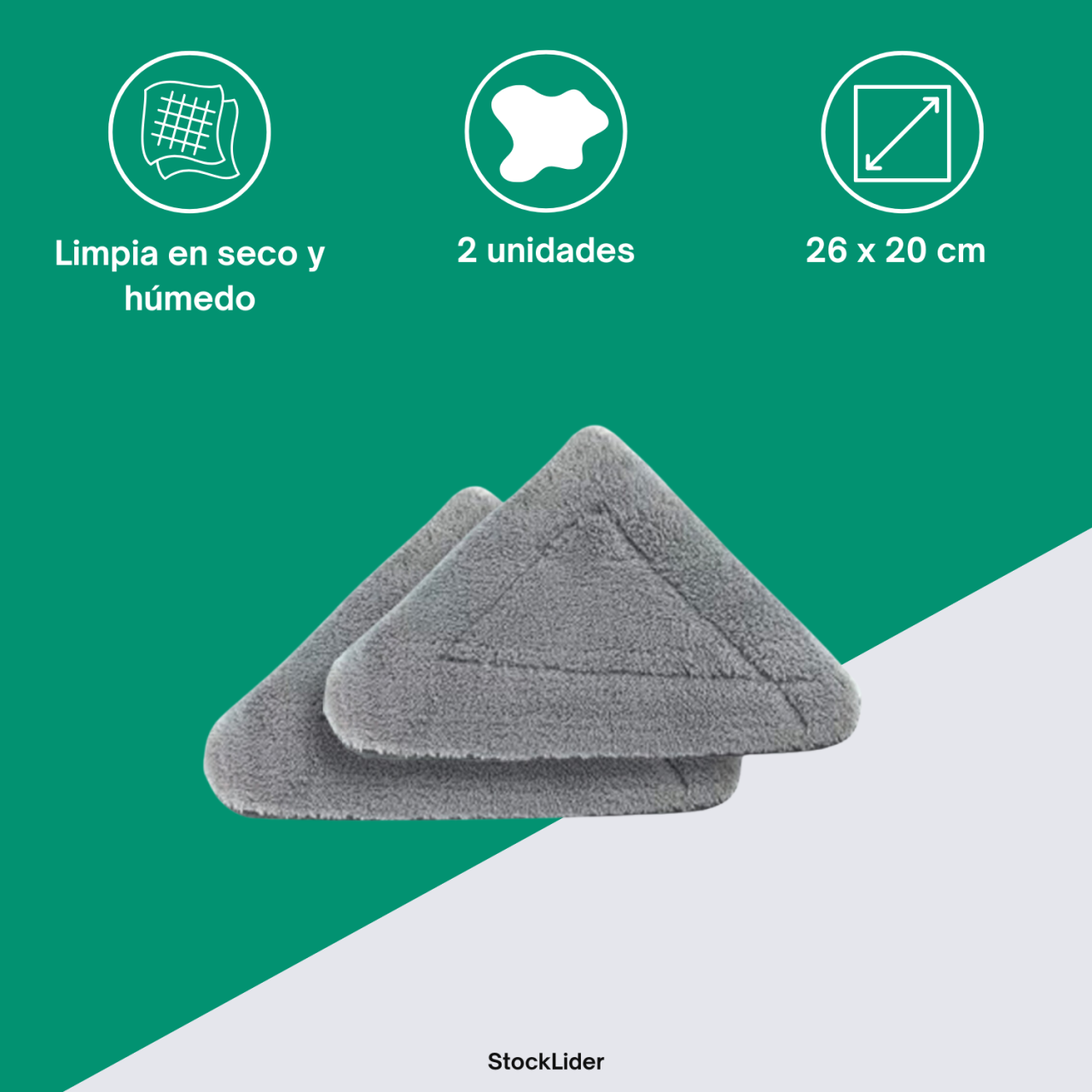 🧹 ¡Recambio de mopa triangular y ahorra tiempo!