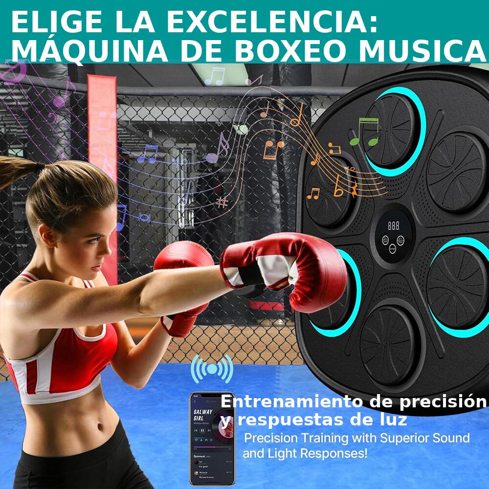 🥊🎧 Máquina de Boxeo Musical Bluetooth – Entrena, quema grasa y libera estrés desde casa