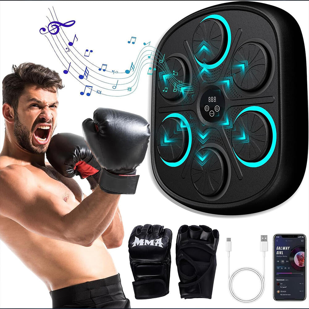 🥊🎧 Máquina de Boxeo Musical Bluetooth – Entrena, quema grasa y libera estrés desde casa