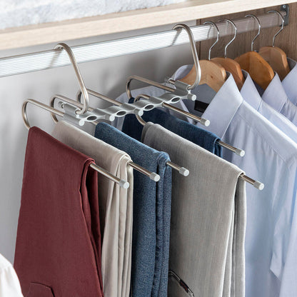 👖 ¡Ahorra espacio al instante - organiza hasta 5 pantalones en 1!