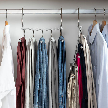👖 ¡Ahorra espacio al instante - organiza hasta 5 pantalones en 1!