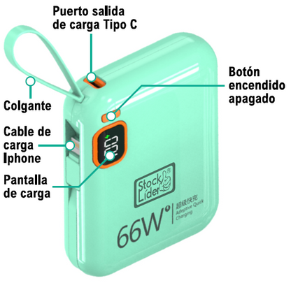 🔋 ¡Nunca te quedes sin batería - energía rápida en cualquier lugar!